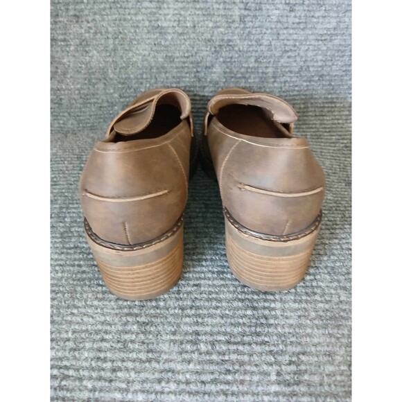 Lane Bryant Loafer Shoes Size 11W Dream Cloud Brown Lug Sole Platform Block Heel - Picture 4 of 8